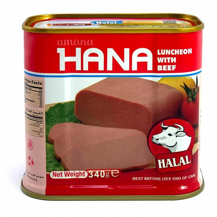 Hana luncheon beef hot 340g