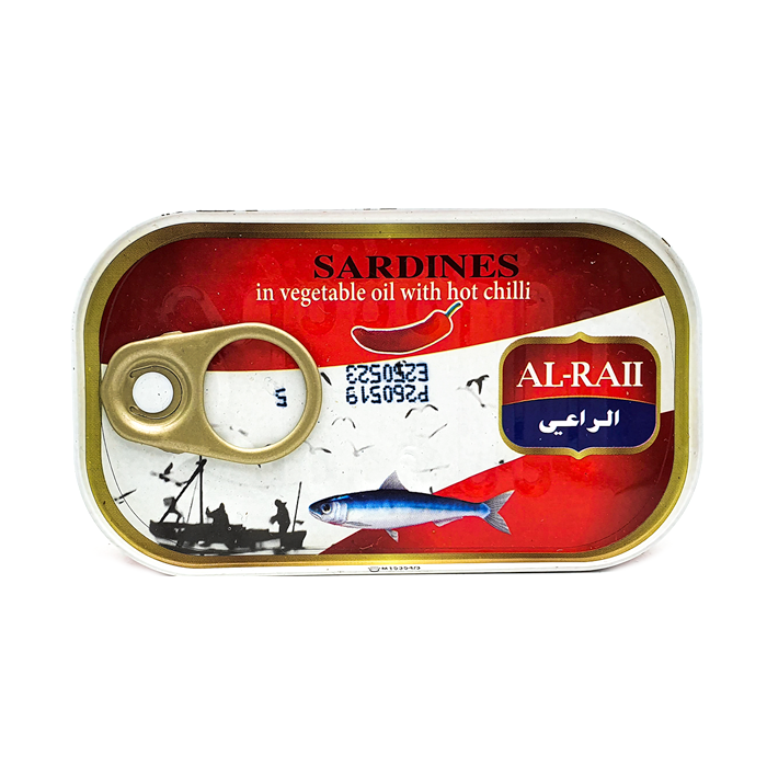 Al Raii sardines in vegetable oil with chili 125g