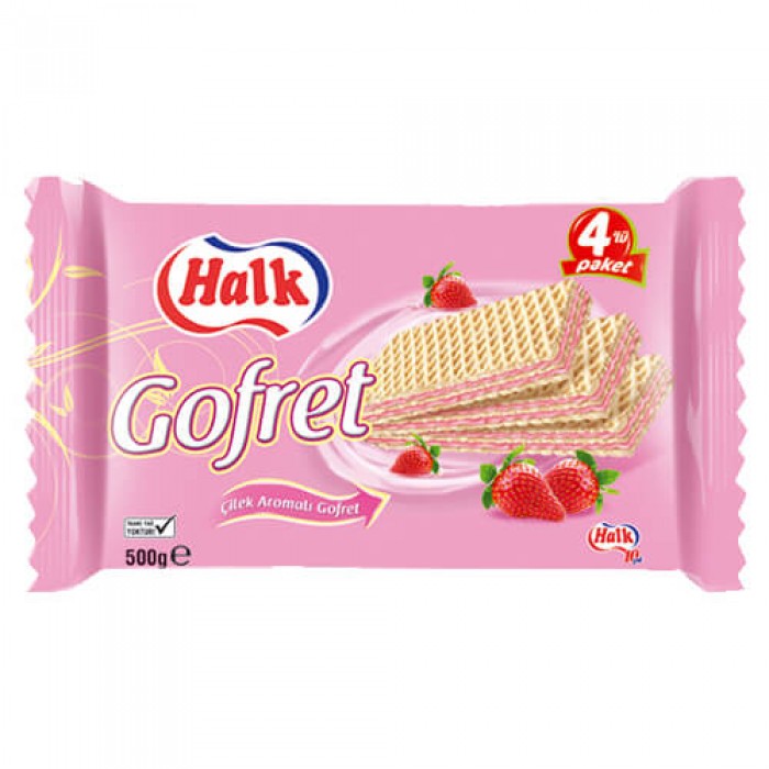 Halk Wafer Strawberry Cream 500 g