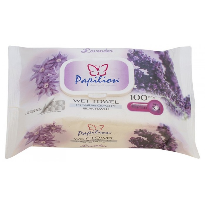 Papilion wet wipes lavender 100 pcs