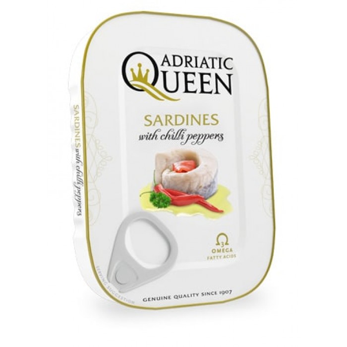 Adriatic Queen Sardines in vegetable oil with chili pepper 105g